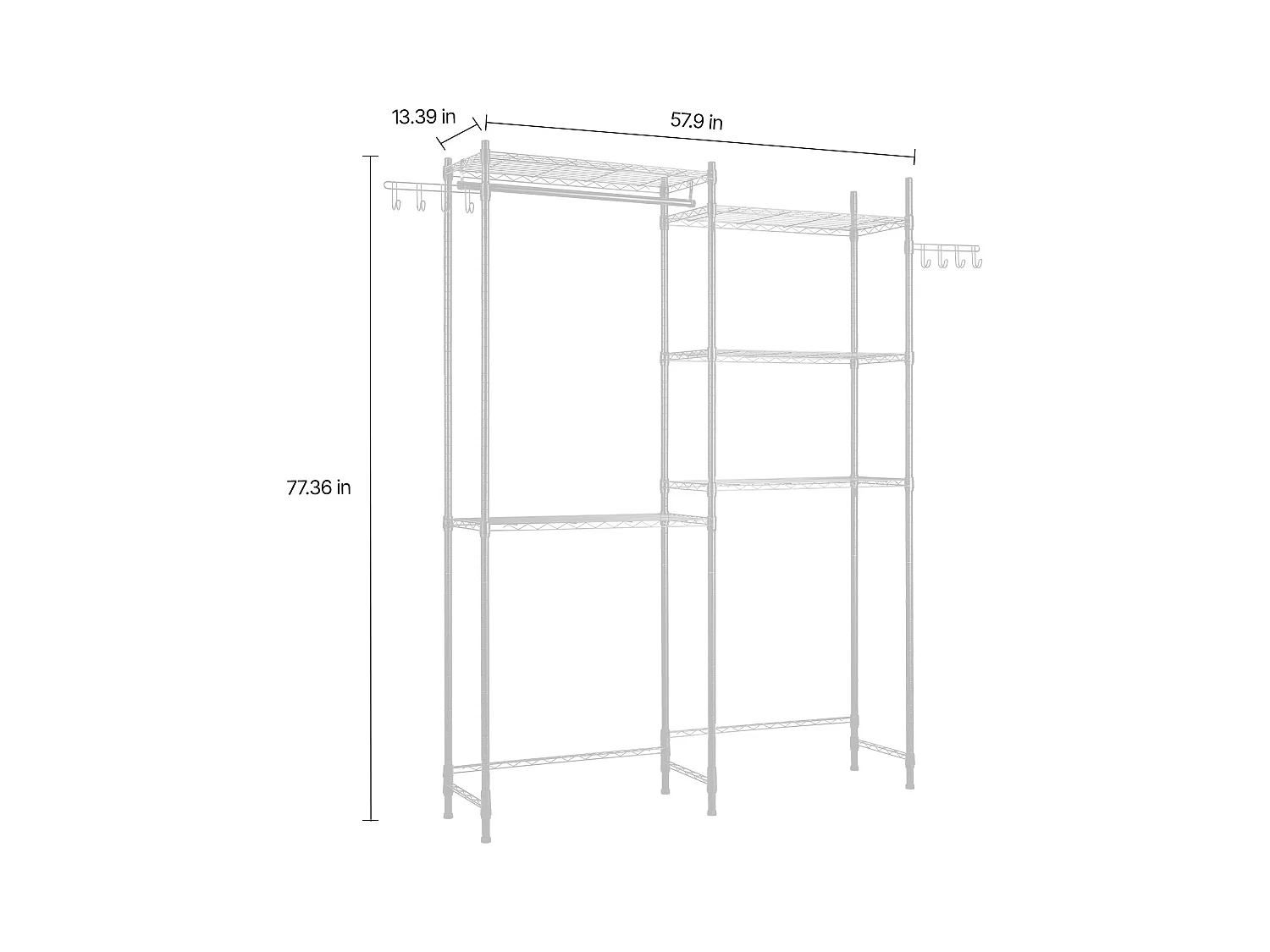 Étagère de Rangement SucceBuy, pour Lave-Linge et Sèche-Linge, à 5 Niveaux Blanc, pour Lave-Linge et Sèche-Linge