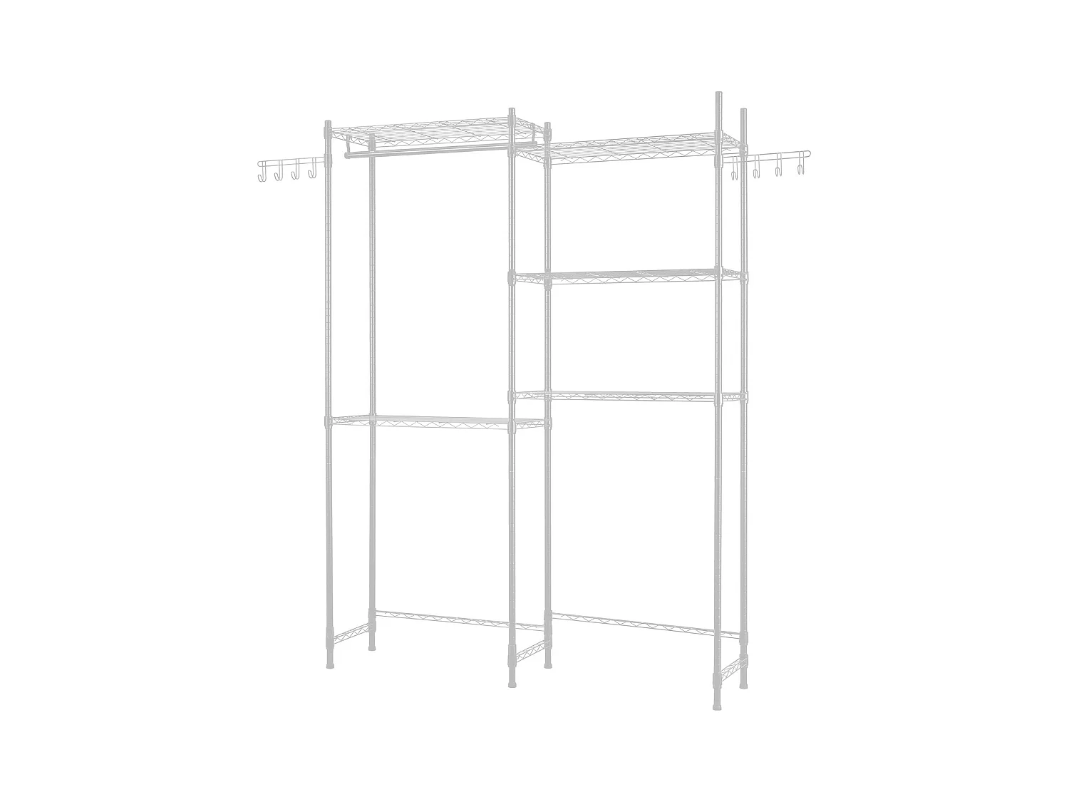 Étagère de Rangement SucceBuy, pour Lave-Linge et Sèche-Linge, à 5 Niveaux Blanc, pour Lave-Linge et Sèche-Linge