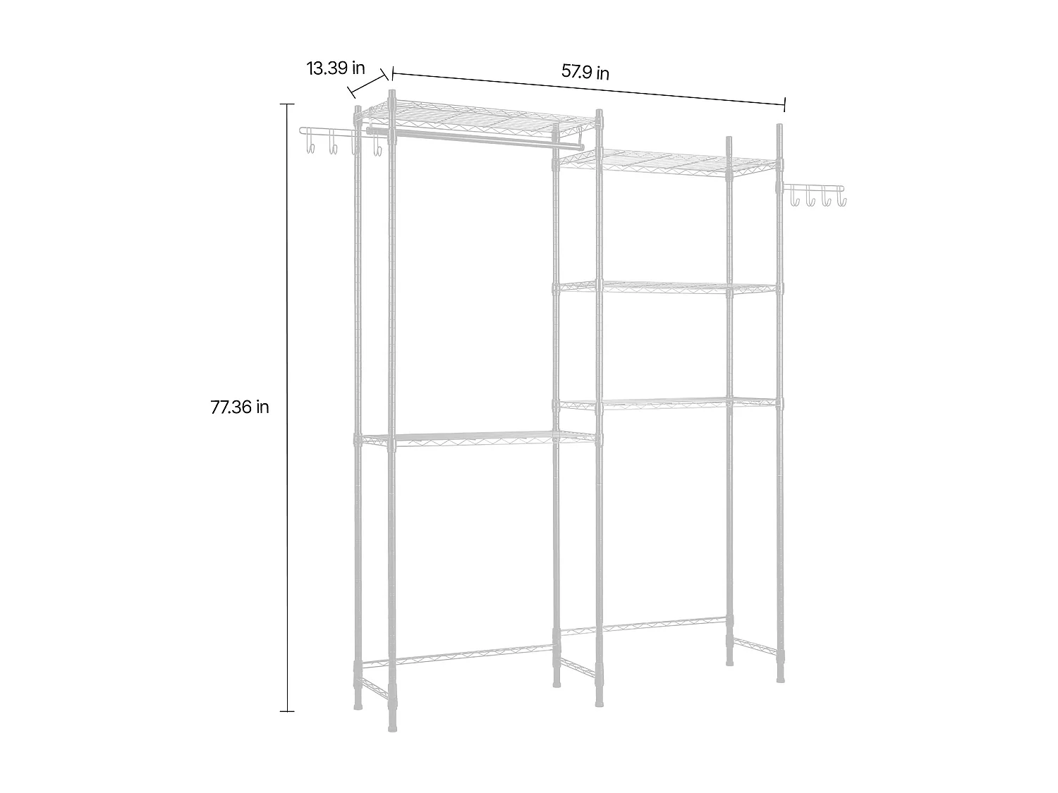 Étagère de Rangement SucceBuy, pour Lave-Linge et Sèche-Linge, à 5 Niveaux Blanc, pour Lave-Linge et Sèche-Linge