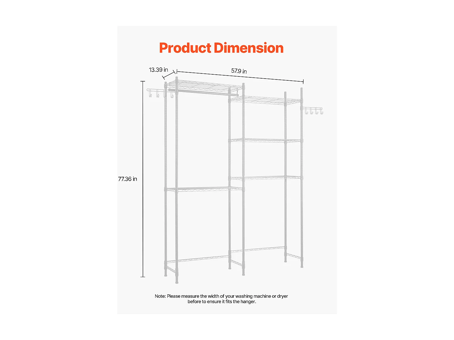 Étagère de Rangement SucceBuy, pour Lave-Linge et Sèche-Linge, à 5 Niveaux Blanc, pour Lave-Linge et Sèche-Linge
