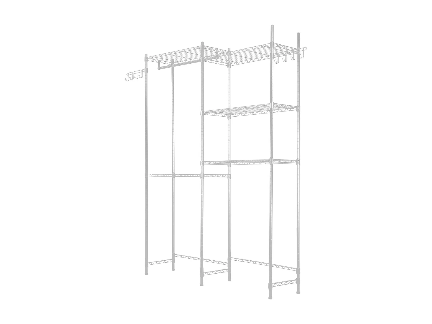 Étagère de Rangement SucceBuy, pour Lave-Linge et Sèche-Linge, à 5 Niveaux Blanc, pour Lave-Linge et Sèche-Linge