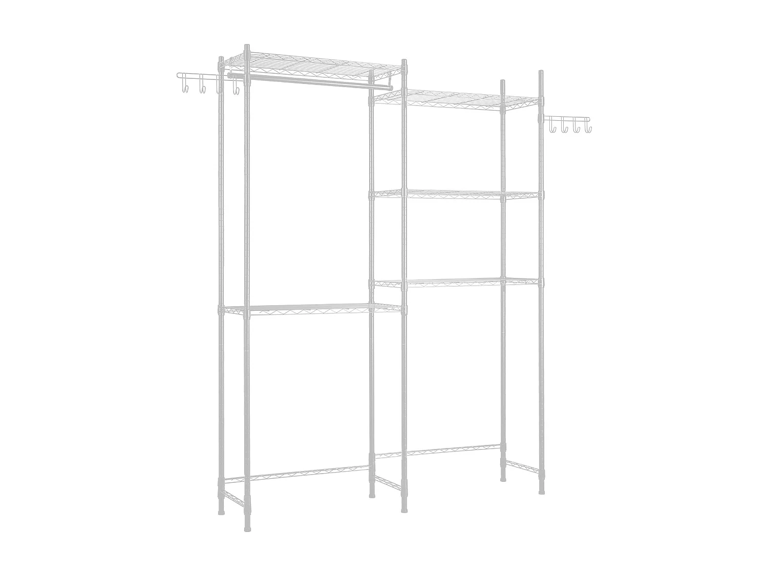 Étagère de Rangement SucceBuy, pour Lave-Linge et Sèche-Linge, à 5 Niveaux Blanc, pour Lave-Linge et Sèche-Linge