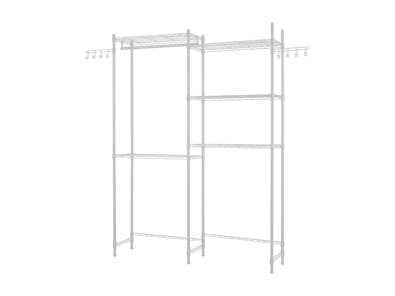 Étagère de Rangement SucceBuy, pour Lave-Linge et Sèche-Linge, à 5 Niveaux Blanc, pour Lave-Linge et Sèche-Linge