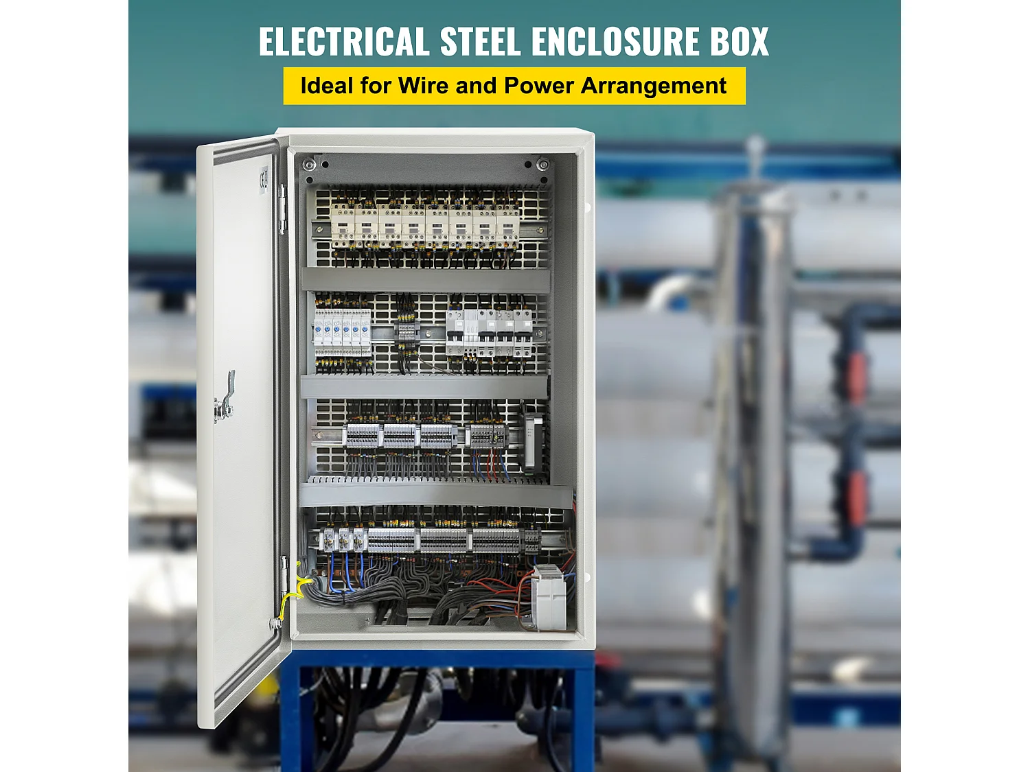 Caixa Elétrica de Aço SucceBuy, 30 x 30 x 20 cm, Caixa de Aço ao Carbono IP65, com Dobradiças Duráveis e Fitas de Vedação