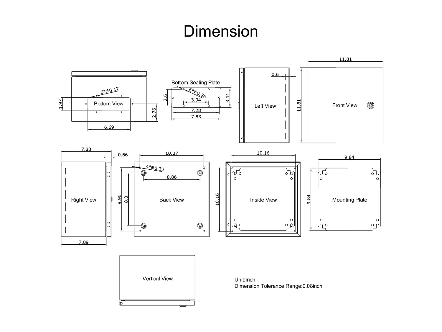 Caixa Elétrica de Aço SucceBuy, 30 x 30 x 20 cm, Caixa de Aço ao Carbono IP65, com Dobradiças Duráveis e Fitas de Vedação
