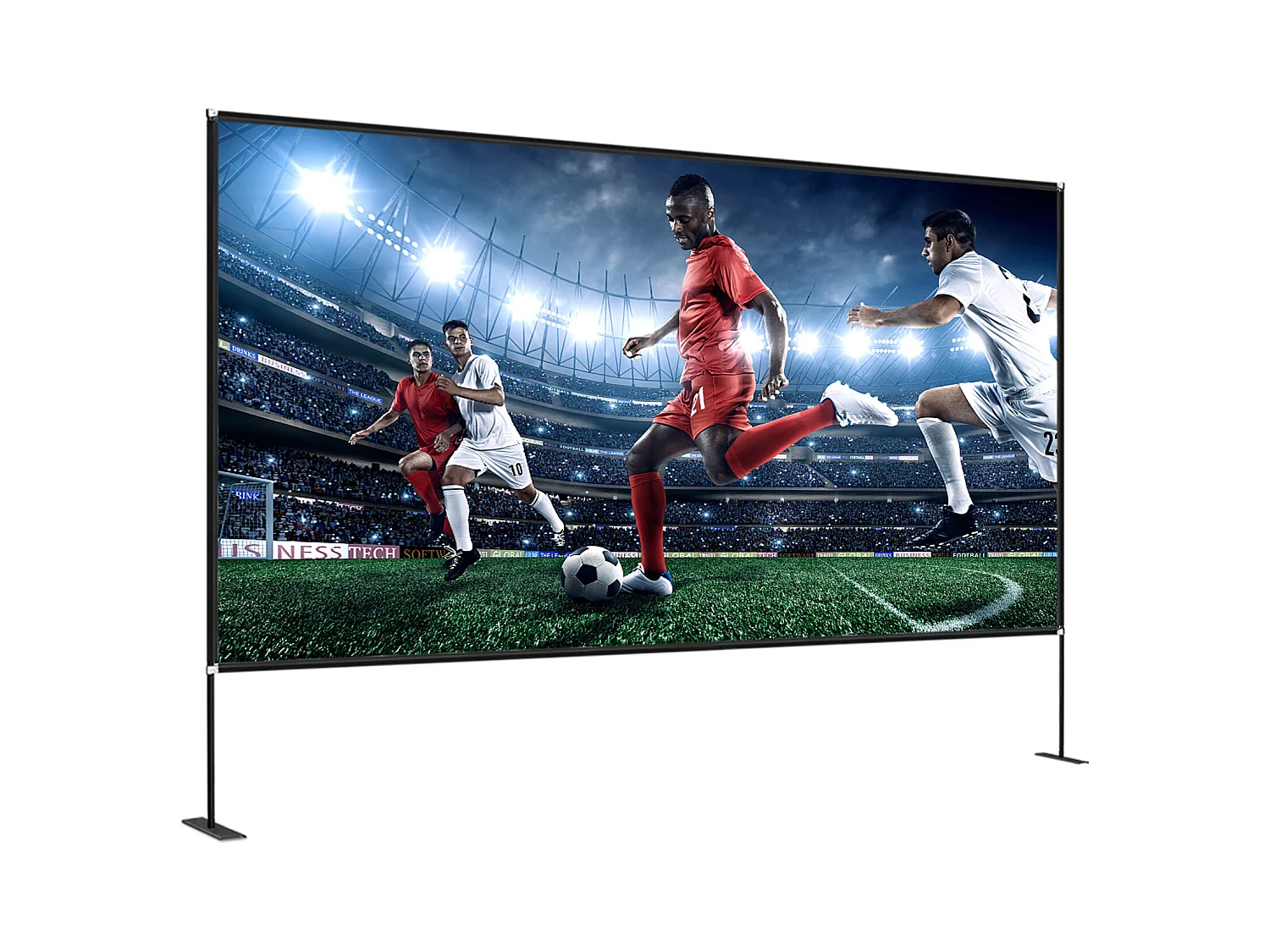 Écran de Cinéma d'Extérieur SucceBuy avec Support - 381cm, 16:9 HD 4K Portable pour l'Intérieur et l'Extérieur Cinéma à Domicile Jeux Bureau