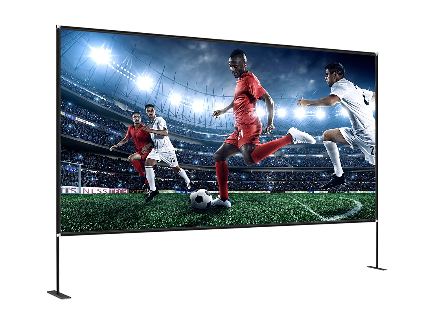 Écran de Cinéma d'Extérieur SucceBuy avec Support - 381cm, 16:9 HD 4K Portable pour l'Intérieur et l'Extérieur Cinéma à Domicile Jeux Bureau