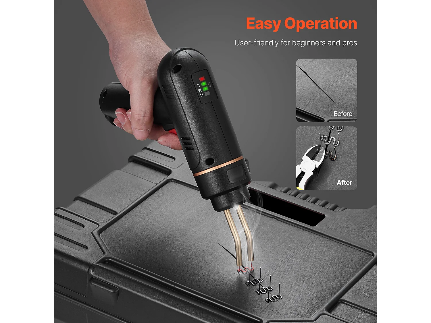 Pistolet de Soudage, SucceBuy Kit de Pistolet de Soudage Plastique Sans Fil 120 W avec 400 Agrafes pour Réparation