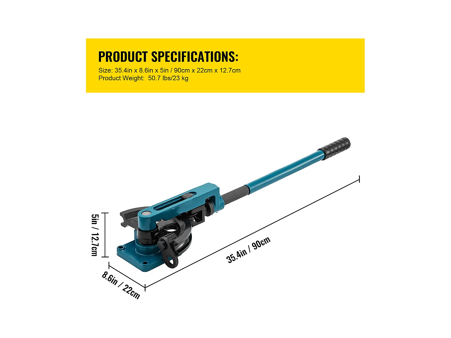 Cintreuse Manuelle de Tubes SucceBuy 10-25mm, Ensemble de Cintreuses de Tubes avec 7 Matrices, en Acier avec Matrices