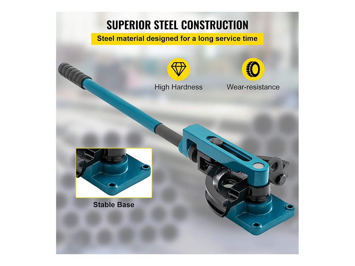 Cintreuse Manuelle de Tubes SucceBuy 10-25mm, Ensemble de Cintreuses de Tubes avec 7 Matrices, en Acier avec Matrices