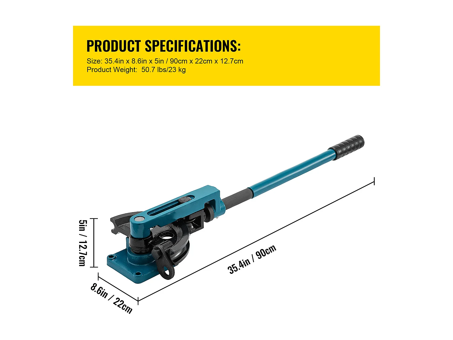 Cintreuse Manuelle de Tubes SucceBuy 10-25mm, Ensemble de Cintreuses de Tubes avec 7 Matrices, en Acier avec Matrices