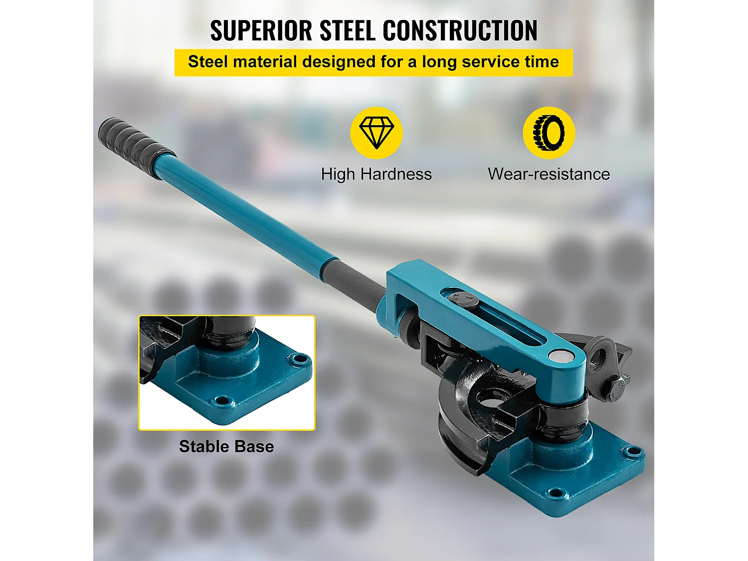 Cintreuse Manuelle de Tubes SucceBuy 10-25mm, Ensemble de Cintreuses de Tubes avec 7 Matrices, en Acier avec Matrices