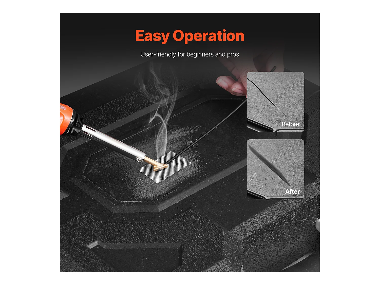 Pistolet de Soudage, SucceBuy Kit de Soudage Plastique 60 W/100 W avec 3 Embouts et 20 Tiges