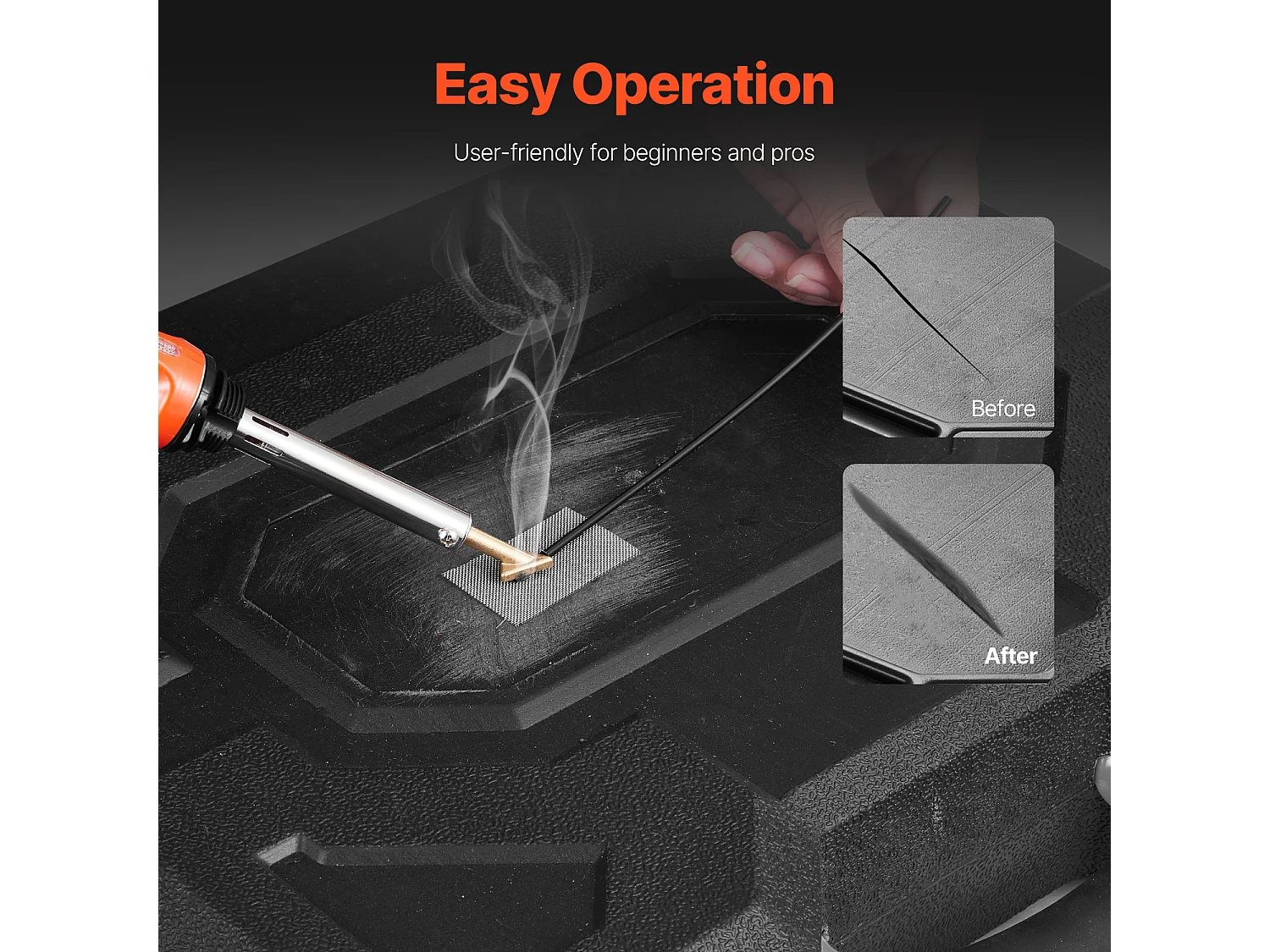 Pistolet de Soudage, SucceBuy Kit de Soudage Plastique 60 W/100 W avec 3 Embouts et 20 Tiges