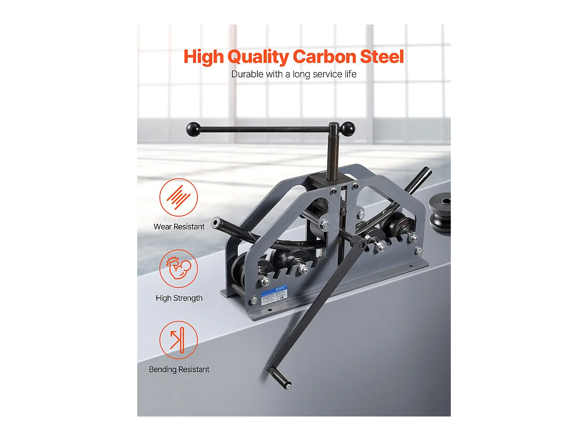 Cintreuse Manuelle de Tubes SucceBuy 10-13mm, Cintreuse à Rouleaux pour Tubes Manuelle avec 6 Matrices