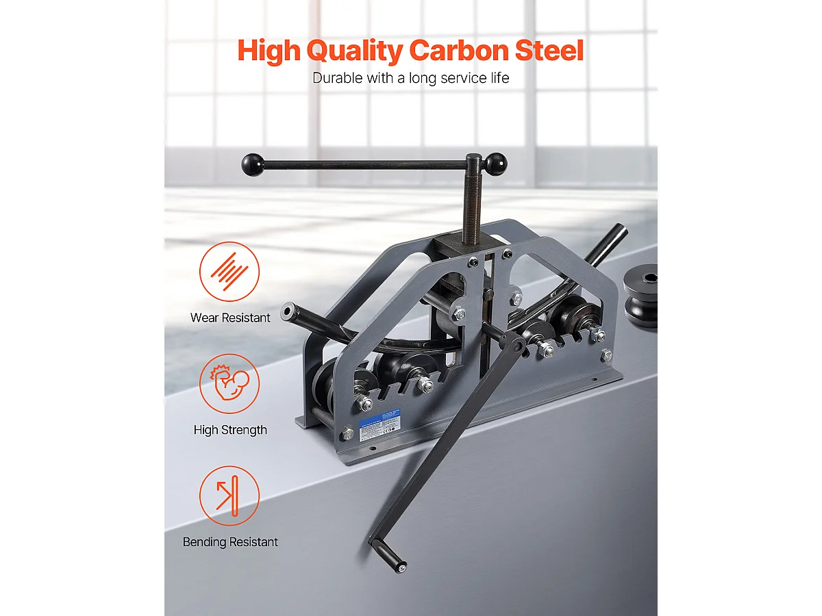 Cintreuse Manuelle de Tubes SucceBuy 10-13mm, Cintreuse à Rouleaux pour Tubes Manuelle avec 6 Matrices