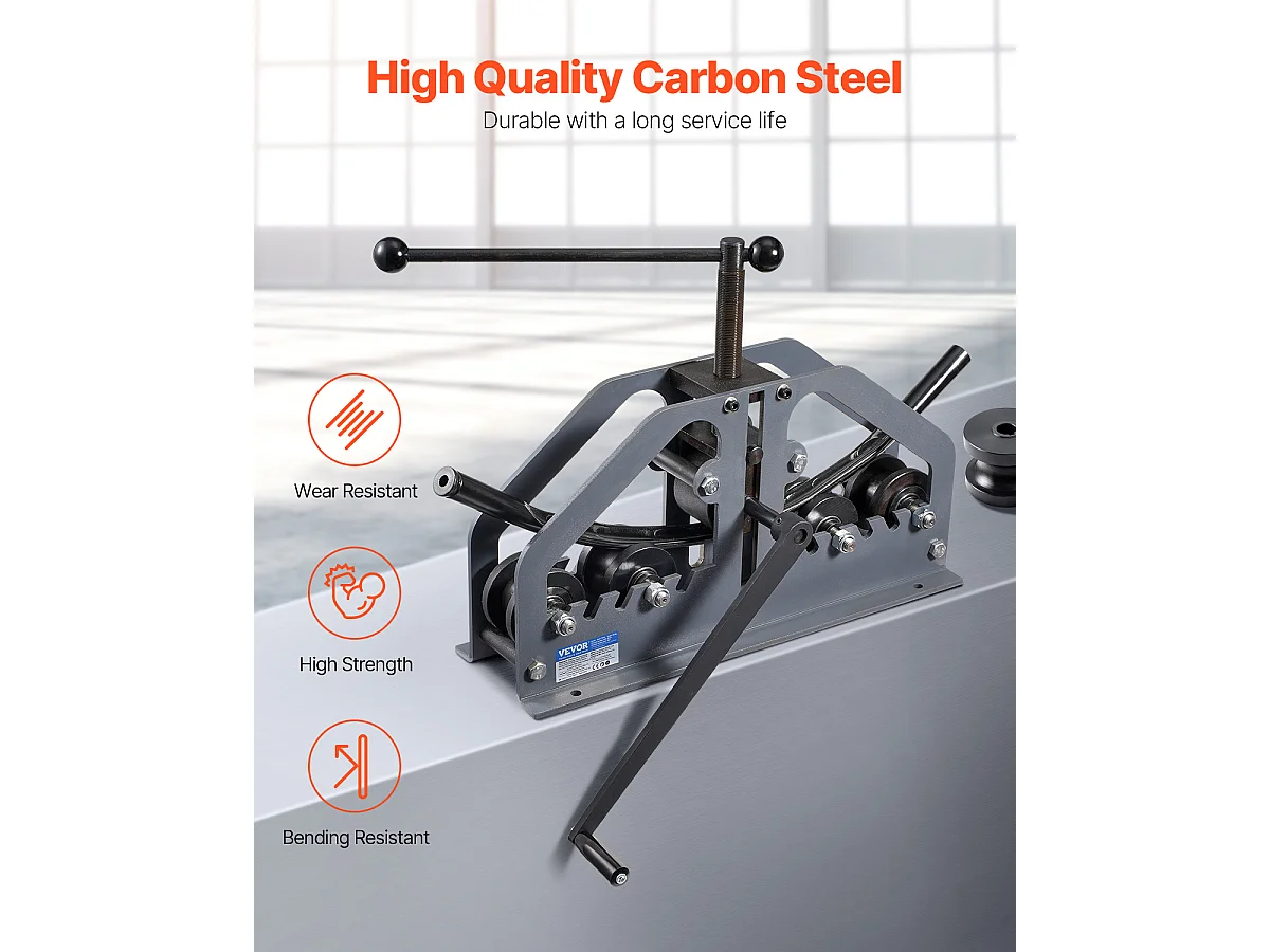 Cintreuse Manuelle de Tubes SucceBuy 10-13mm, Cintreuse à Rouleaux pour Tubes Manuelle avec 6 Matrices