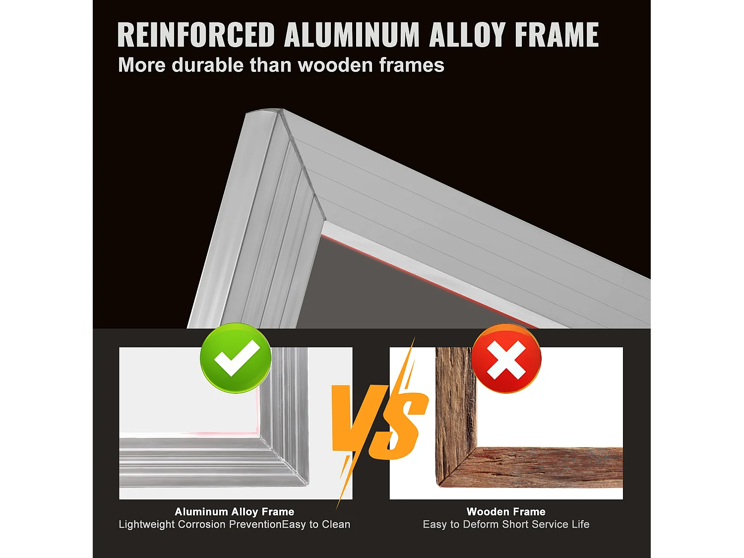 Kit de Sérigraphie SucceBuy, 51 x 61 cm, 305 Mesh, 6 Cadres D'écran
