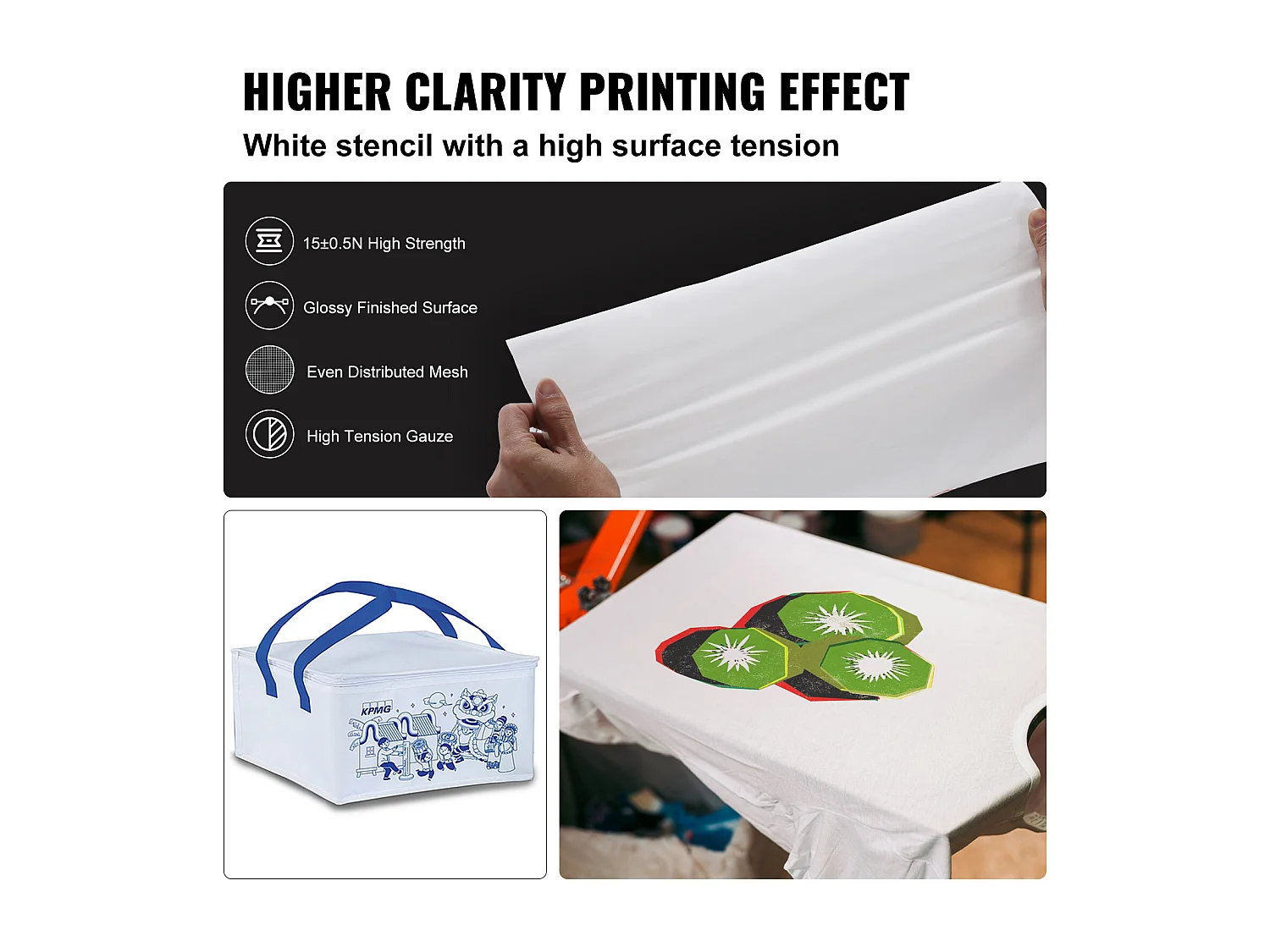 Kit de Sérigraphie SucceBuy, 51 x 61 cm, 305 Mesh, 6 Cadres D'écran