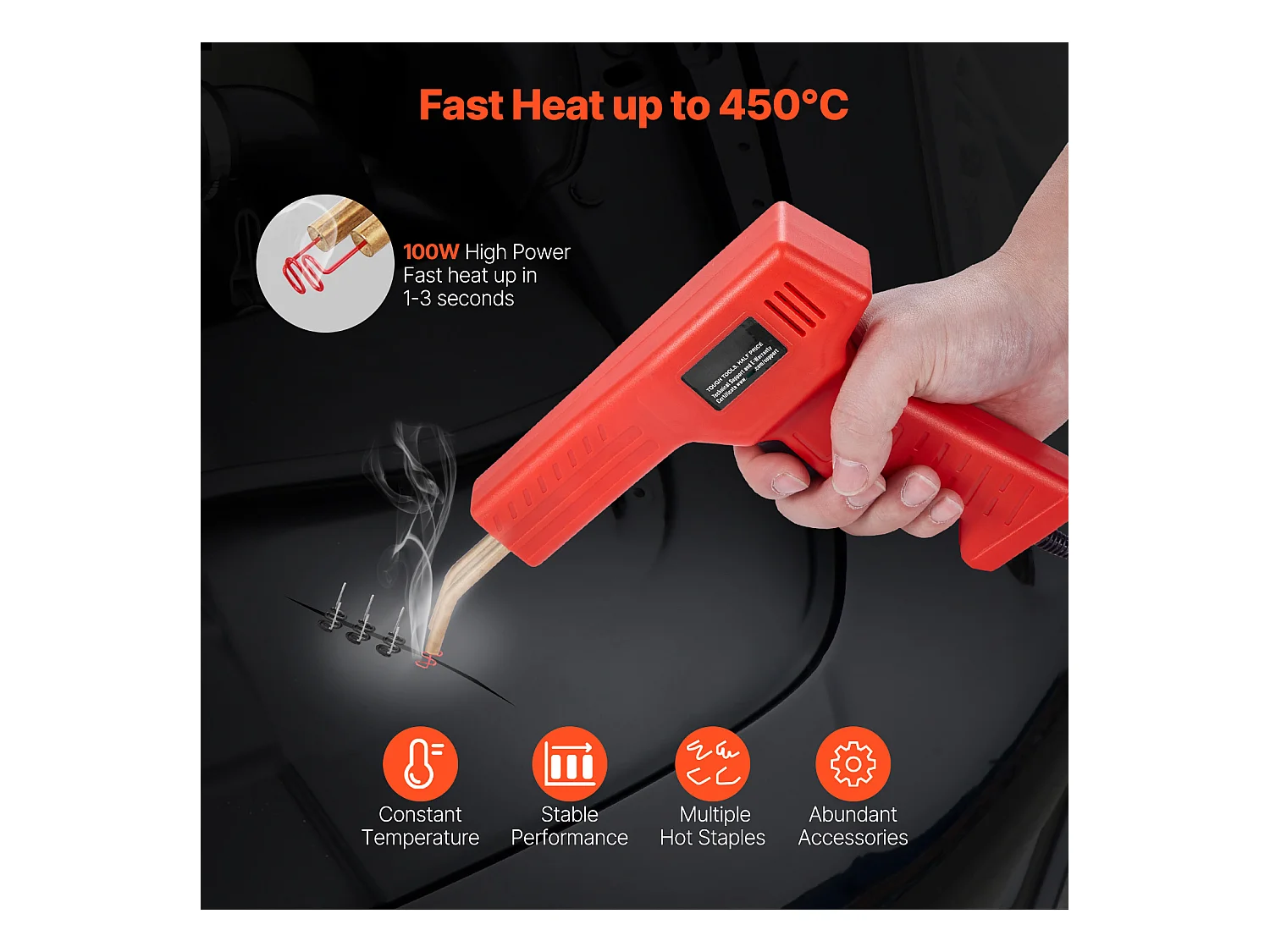 Pistolet de Soudage, SucceBuy Pistolet de Soudage Plastique 100 W avec 800 Agrafes