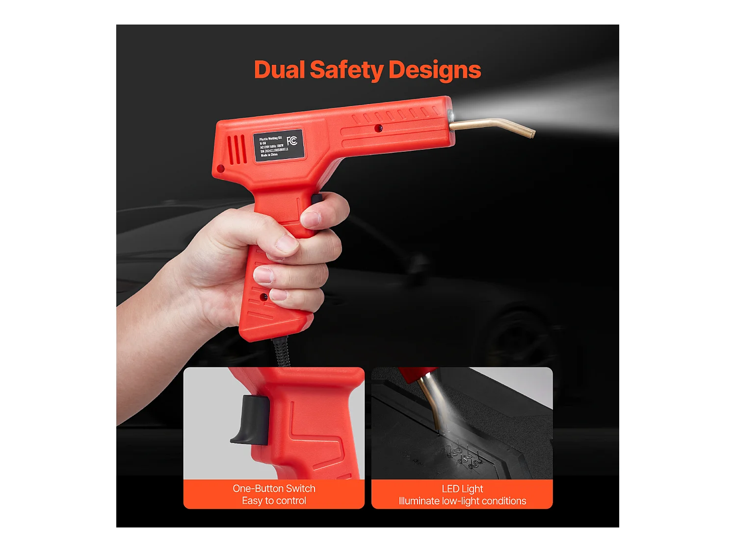 Pistolet de Soudage, SucceBuy Pistolet de Soudage Plastique 100 W avec 800 Agrafes