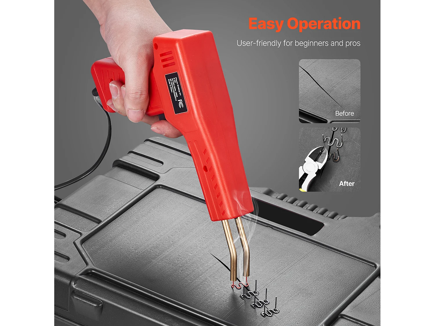 Pistola de Soldar, SucceBuy Pistola de Soldar de Plástico de 100 W com 800 Grampos