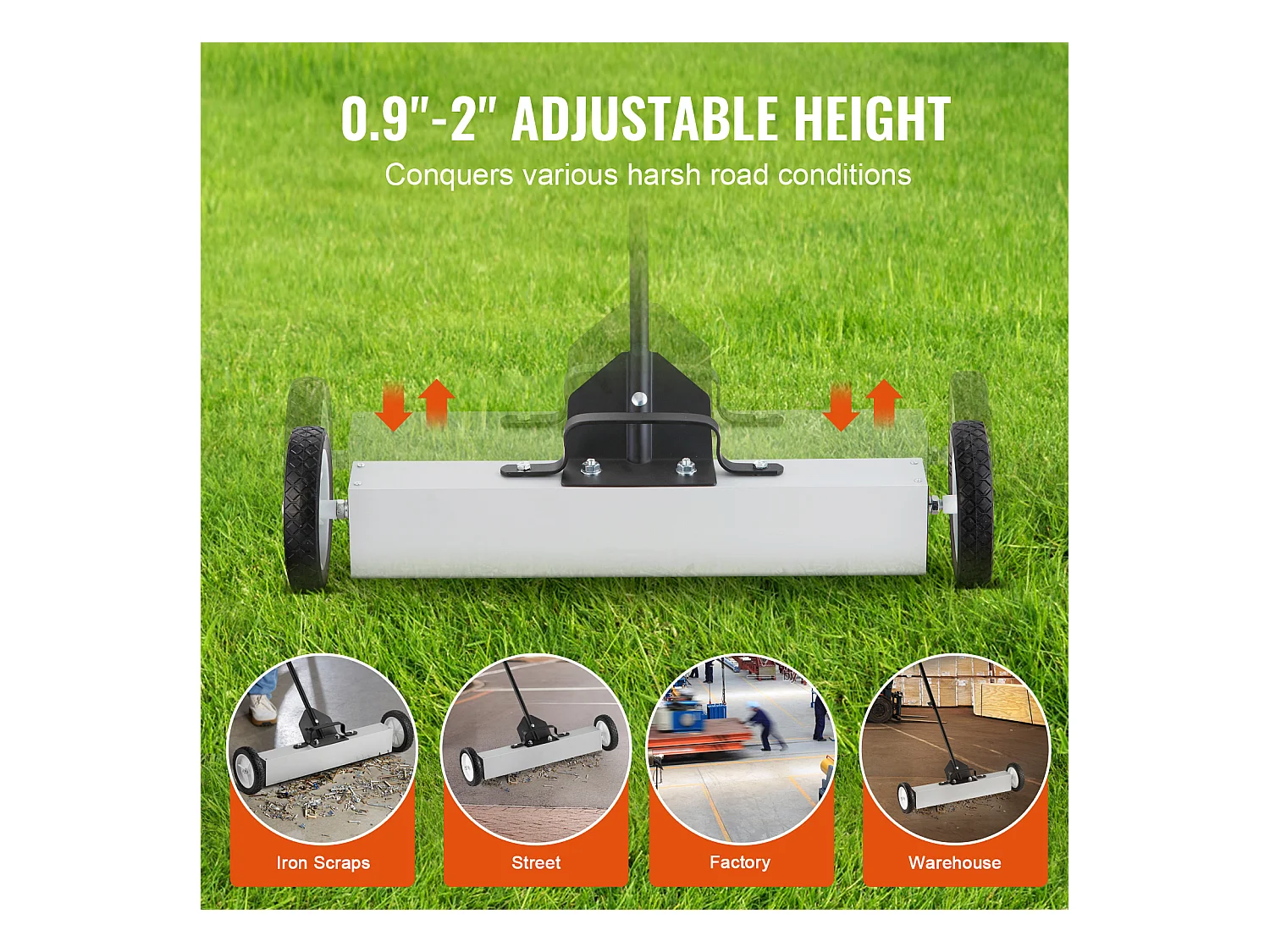 Magnetischer Kehrbesen, SucceBuy 22,6 kg Teleskop-Magnet-Hebewerkzeug für Schrauben und Metalle