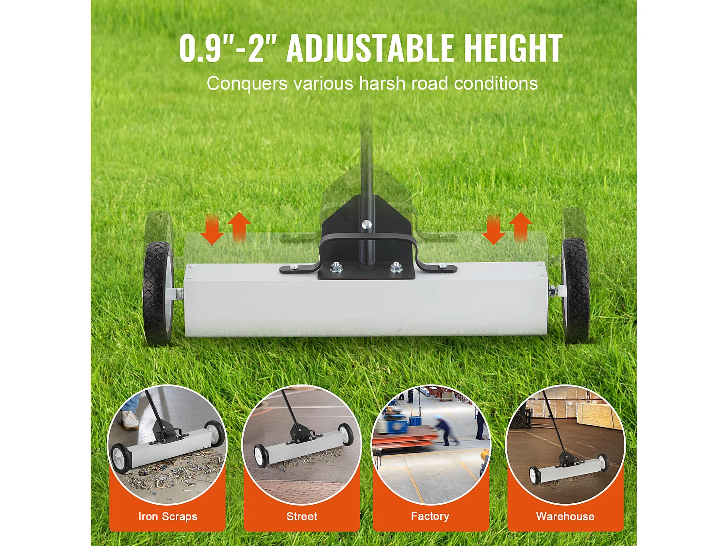 Balayeuse Magnétique, SucceBuy Outil de Ramassage Magnétique Télescopique de 22,6 kg pour Vis et Métaux