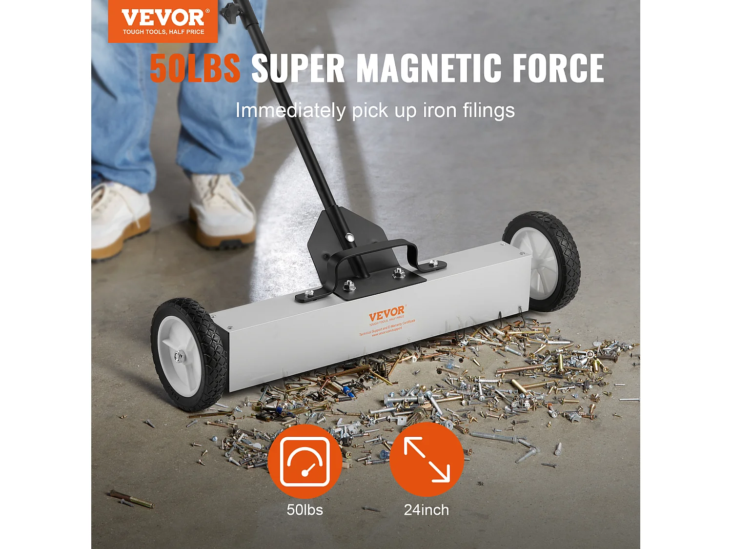 Balayeuse Magnétique, SucceBuy Outil de Ramassage Magnétique Télescopique de 22,6 kg pour Vis et Métaux