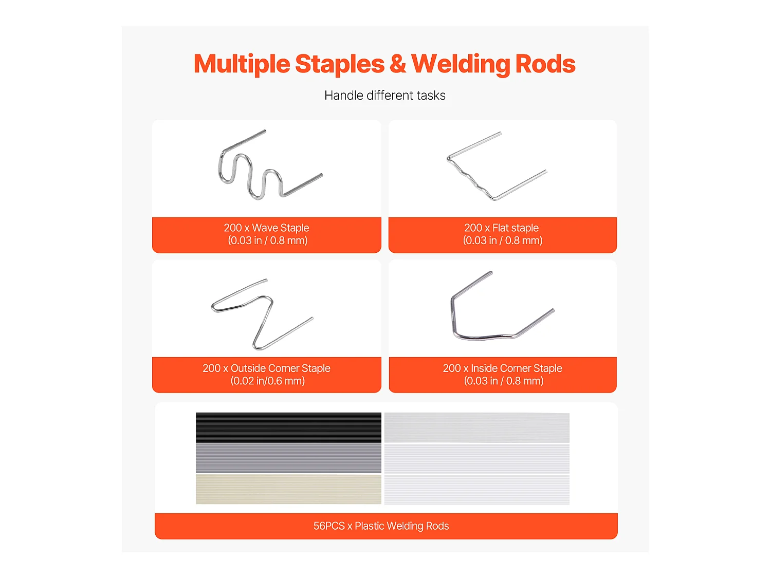 Pistolet de Soudage, SucceBuy Kit de Soudeuse Plastique 220 W avec 800 Agrafes et 56 Tiges