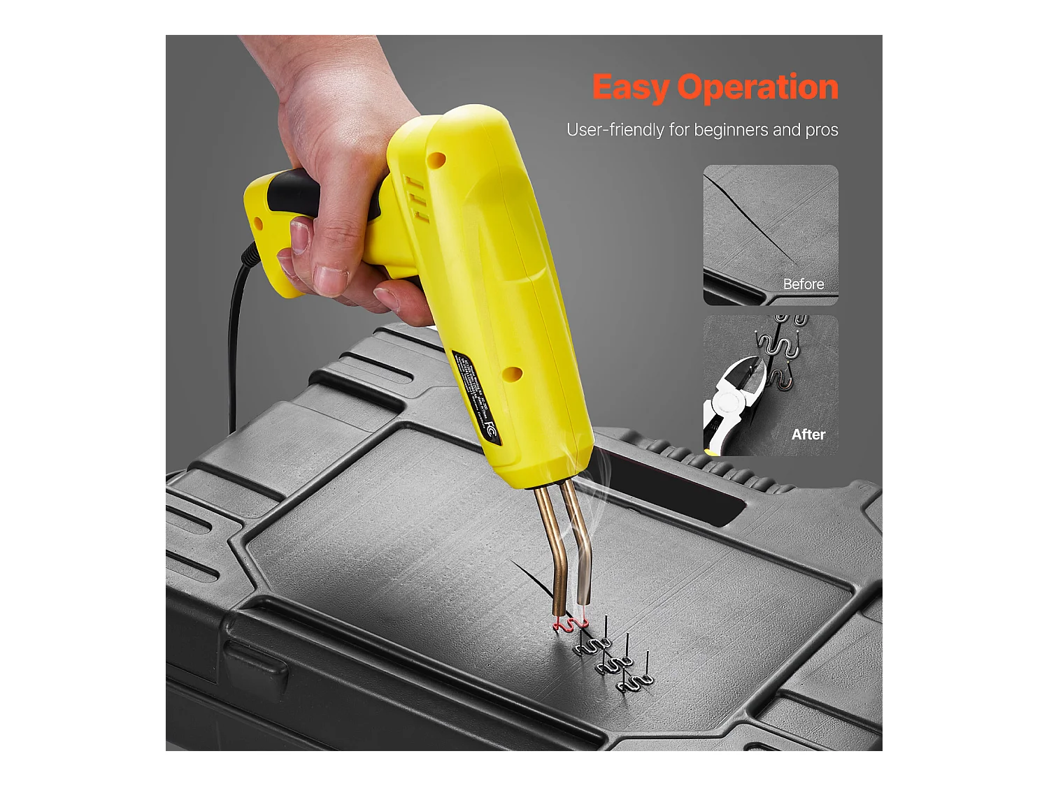 Pistolet de Soudage, SucceBuy Kit de Soudeuse Plastique 220 W avec 800 Agrafes et 56 Tiges