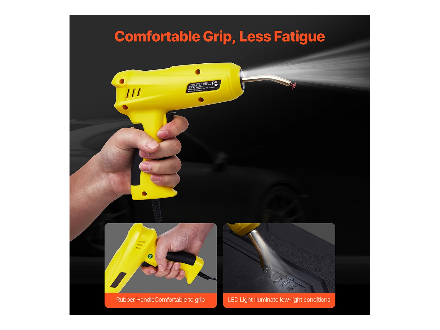 Pistolet de Soudage, SucceBuy Kit de Soudeuse Plastique 220 W avec 800 Agrafes et 56 Tiges