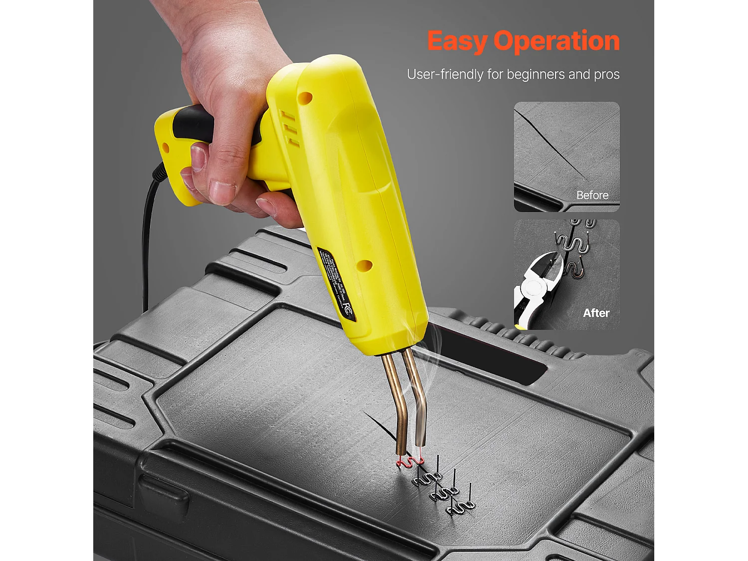 Pistolet de Soudage, SucceBuy Kit de Soudeuse Plastique 220 W avec 800 Agrafes et 56 Tiges