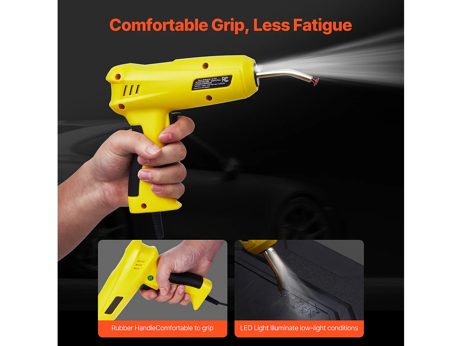 Pistolet de Soudage, SucceBuy Kit de Soudeuse Plastique 220 W avec 800 Agrafes et 56 Tiges