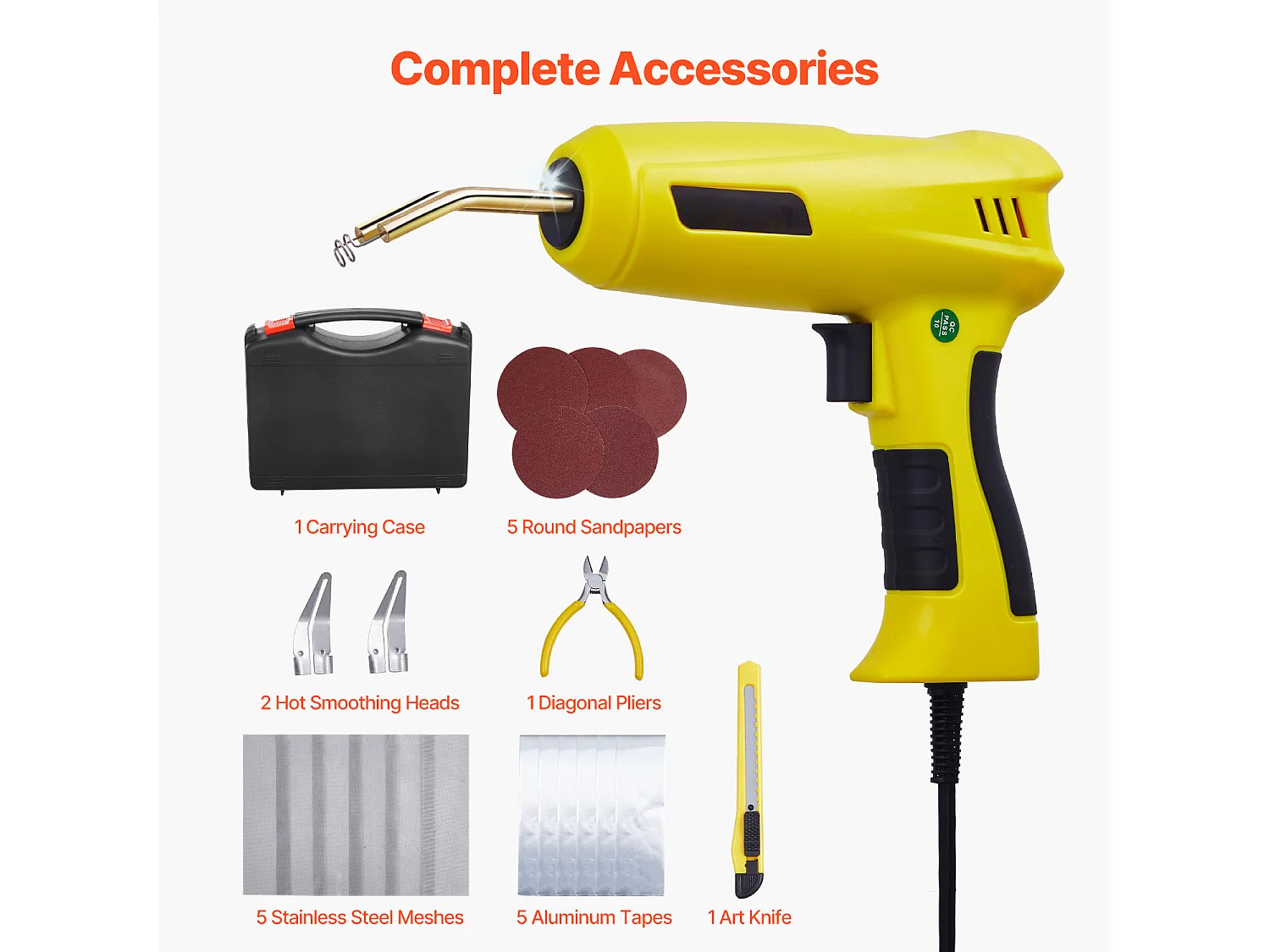 Pistola per Saldatura, SucceBuy Kit Saldatore per Plastica da 220 W con 1200 Punti e 76 Aste