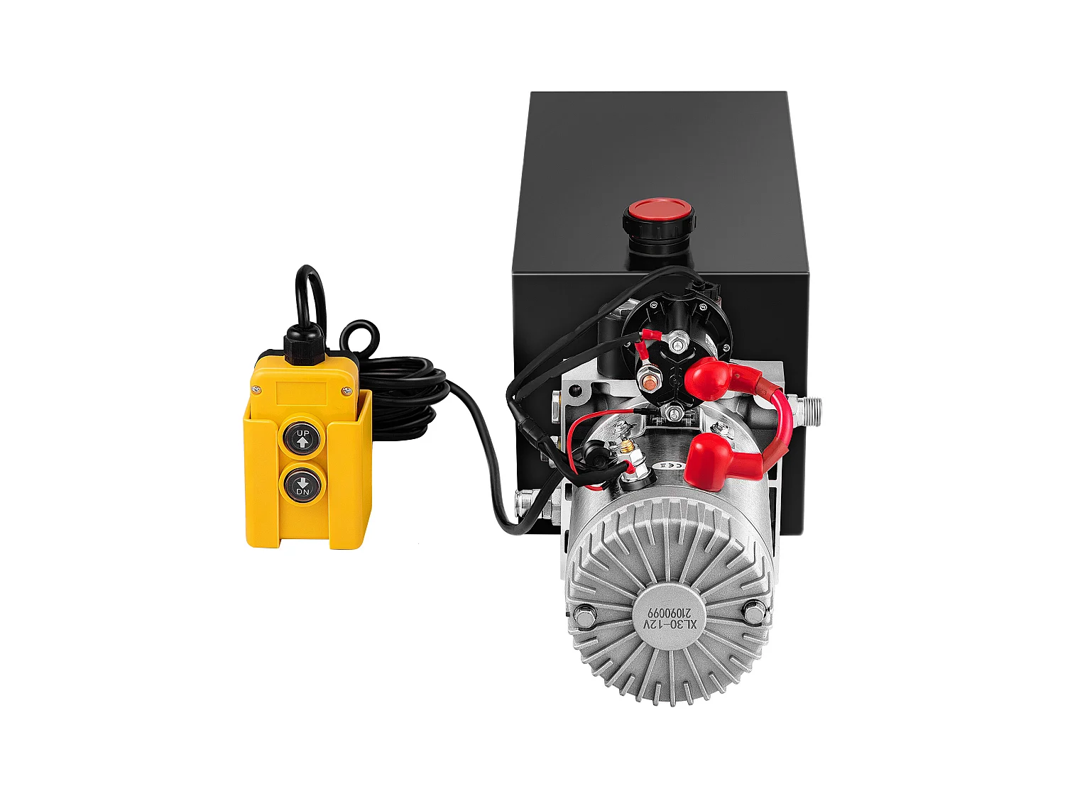 Pompa Hydrauliczna SucceBuy 10 L Pompa Hydrauliczna Jednostronnego Działania – 12 V Elektryczny Agregat do Przyczep Wywrotek