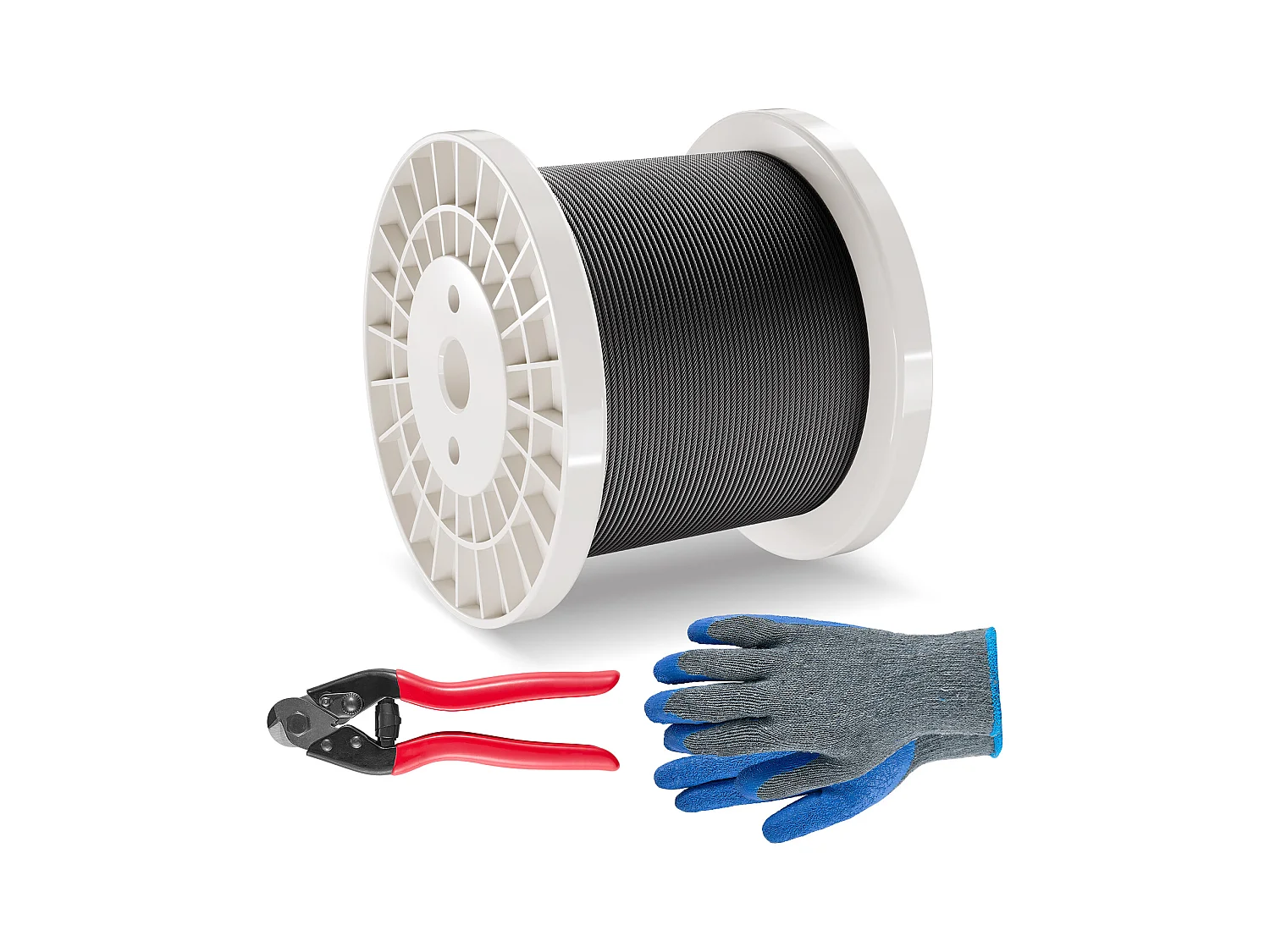 Roestvrijstalen Kabel T316 SucceBuy, Diameter 3,18 mm, Lengte 152,4 m, 7x7, Leuningkabel