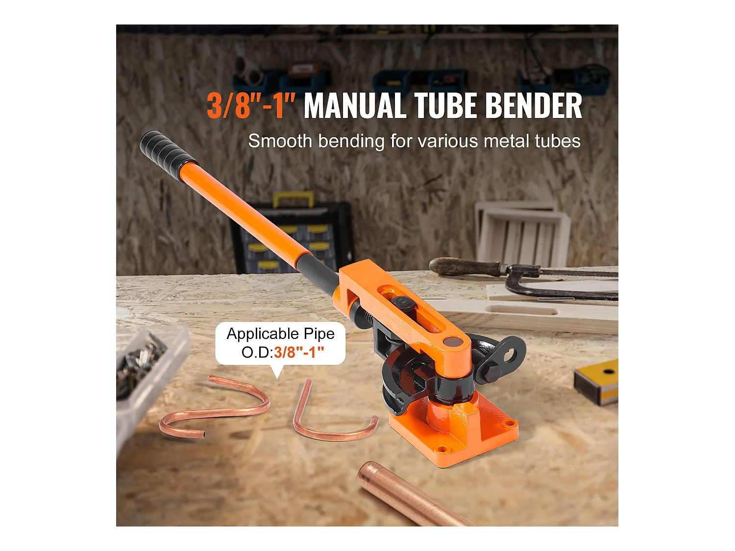 Cintreuse Manuelle de Tubes SucceBuy, 10-25mm, de Diamètre Extérieur avec 7 Matrices 180°, pour CVC, AC, Réfrigérateur, Réparation Automobile