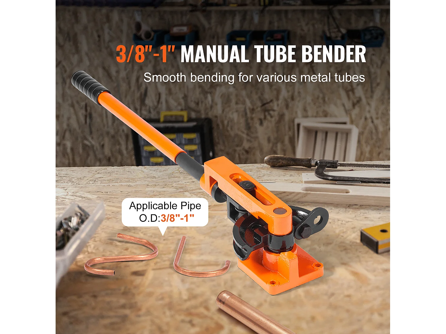 Cintreuse Manuelle de Tubes SucceBuy, 10-25mm, de Diamètre Extérieur avec 7 Matrices 180°, pour CVC, AC, Réfrigérateur, Réparation Automobile