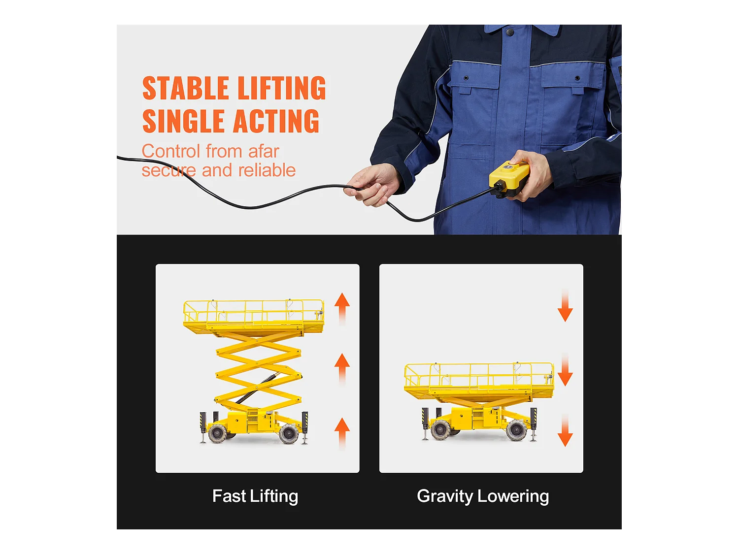 Pompe Hydraulique SucceBuy Pompe Hydraulique 8.8 L Simple Effet DC 12 Volts pour Remorque à Benne Basculante