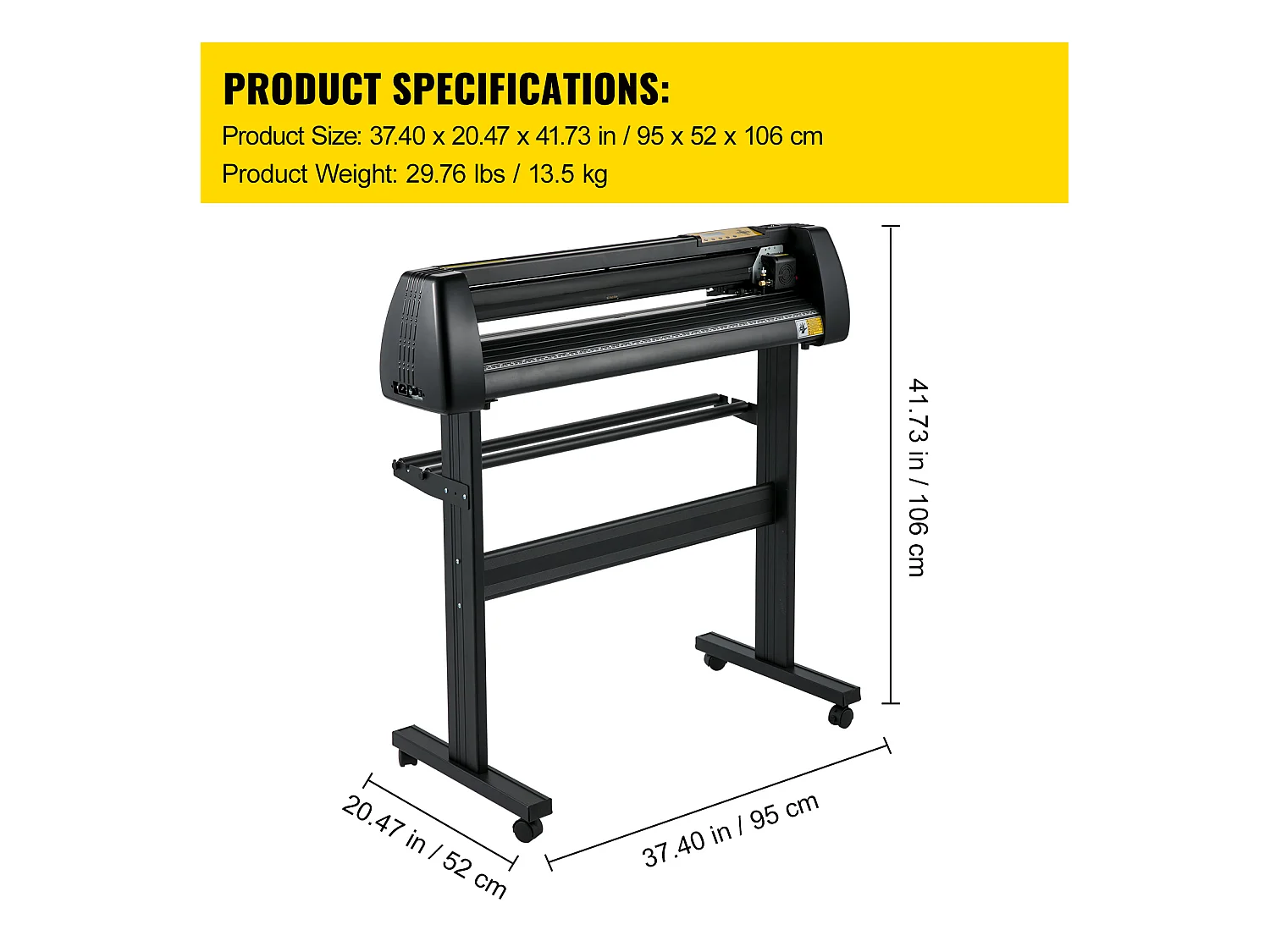 Vinylschneideplotter SucceBuy, Vinylschneidemaschine, 710 mm, Einstellbare Kraft und Geschwindigkeit, Plotter auf Standfuß, Werkzeugset, SignMaster