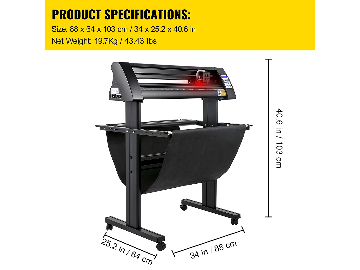 Plotter de Découpe Vinyle SucceBuy 720 mm, Guide LED, Traceur Compatible SignMaster, Étiqueteuse