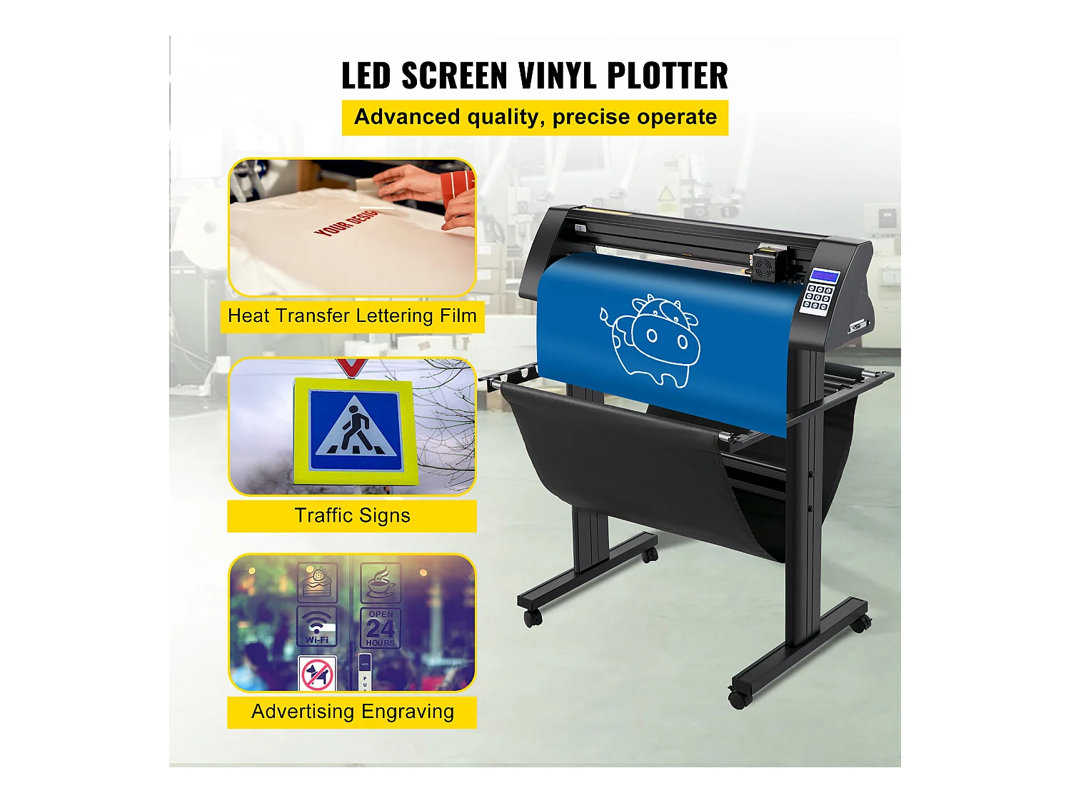 Plotter de Découpe Vinyle SucceBuy 720 mm, Guide LED, Traceur Compatible SignMaster, Étiqueteuse