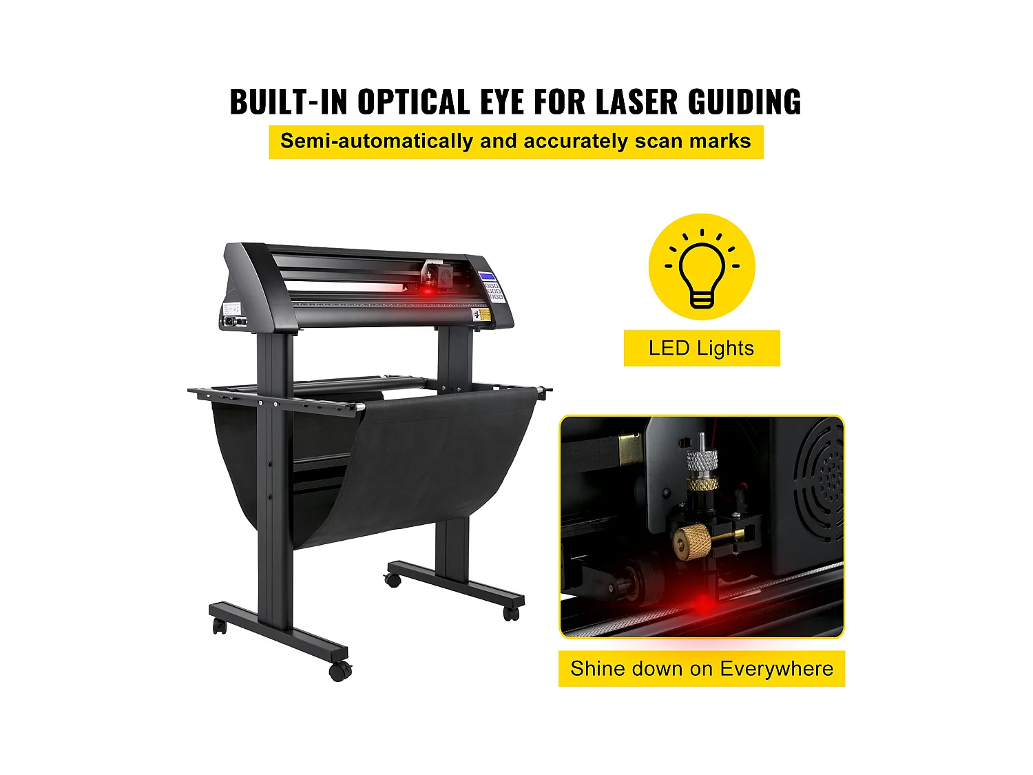 Plotter de Découpe Vinyle SucceBuy 720 mm, Guide LED, Traceur Compatible SignMaster, Étiqueteuse