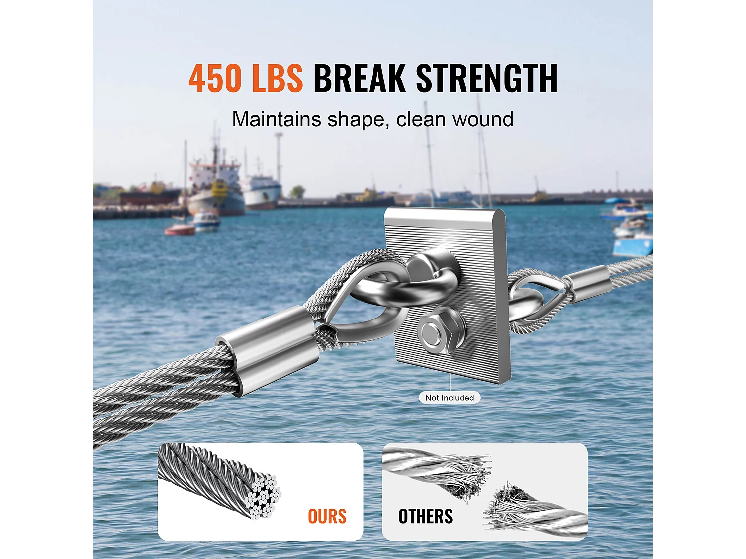 Edelstahlseil T304 SucceBuy, Durchmesser 1,59 mm, Länge 20,2 m, 7x7, Geländerseil