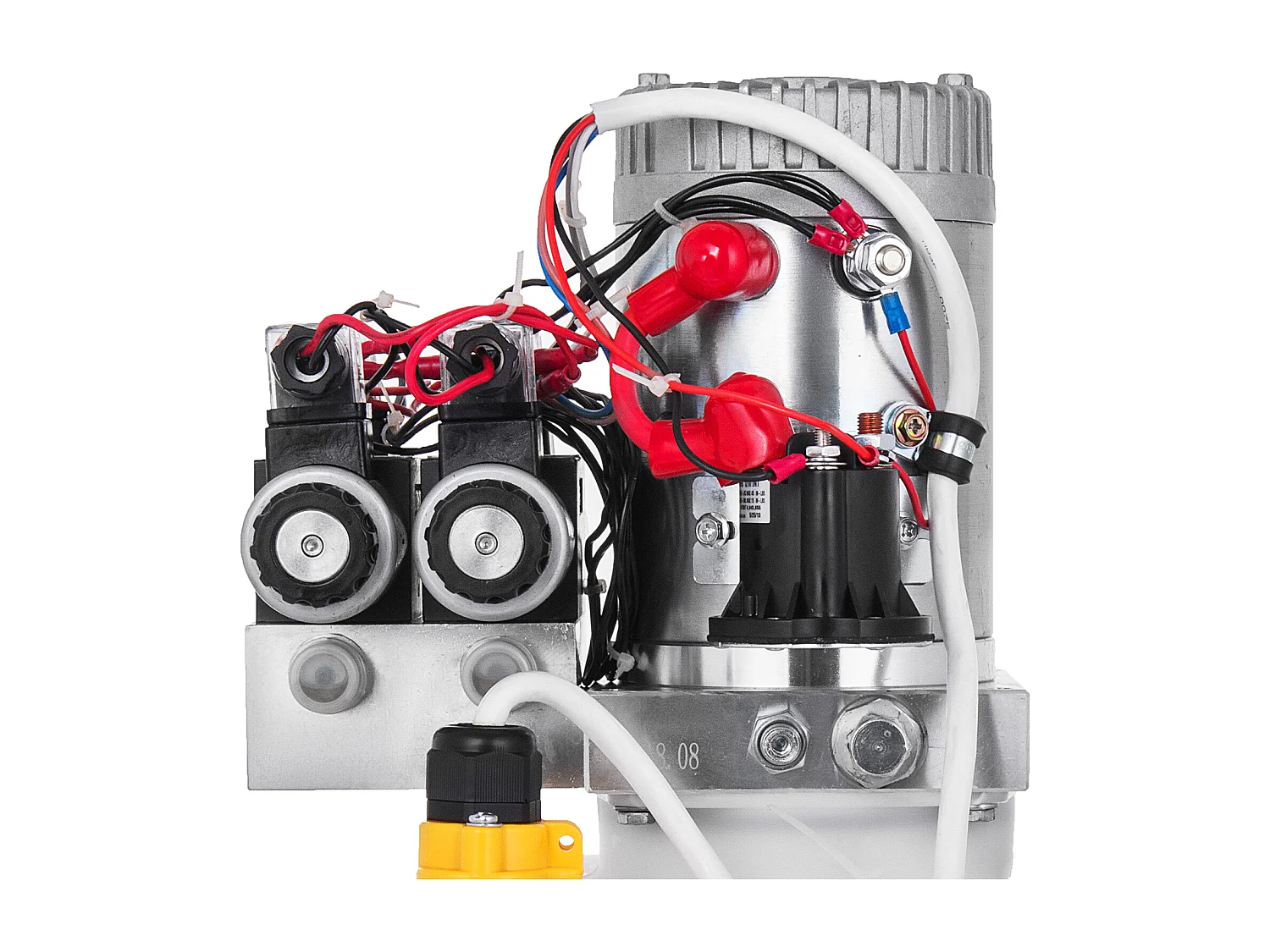 Pompe Hydraulique SucceBuy Groupe Hydraulique à Double Effet 12 Volts DC Réservoir de 4.5L