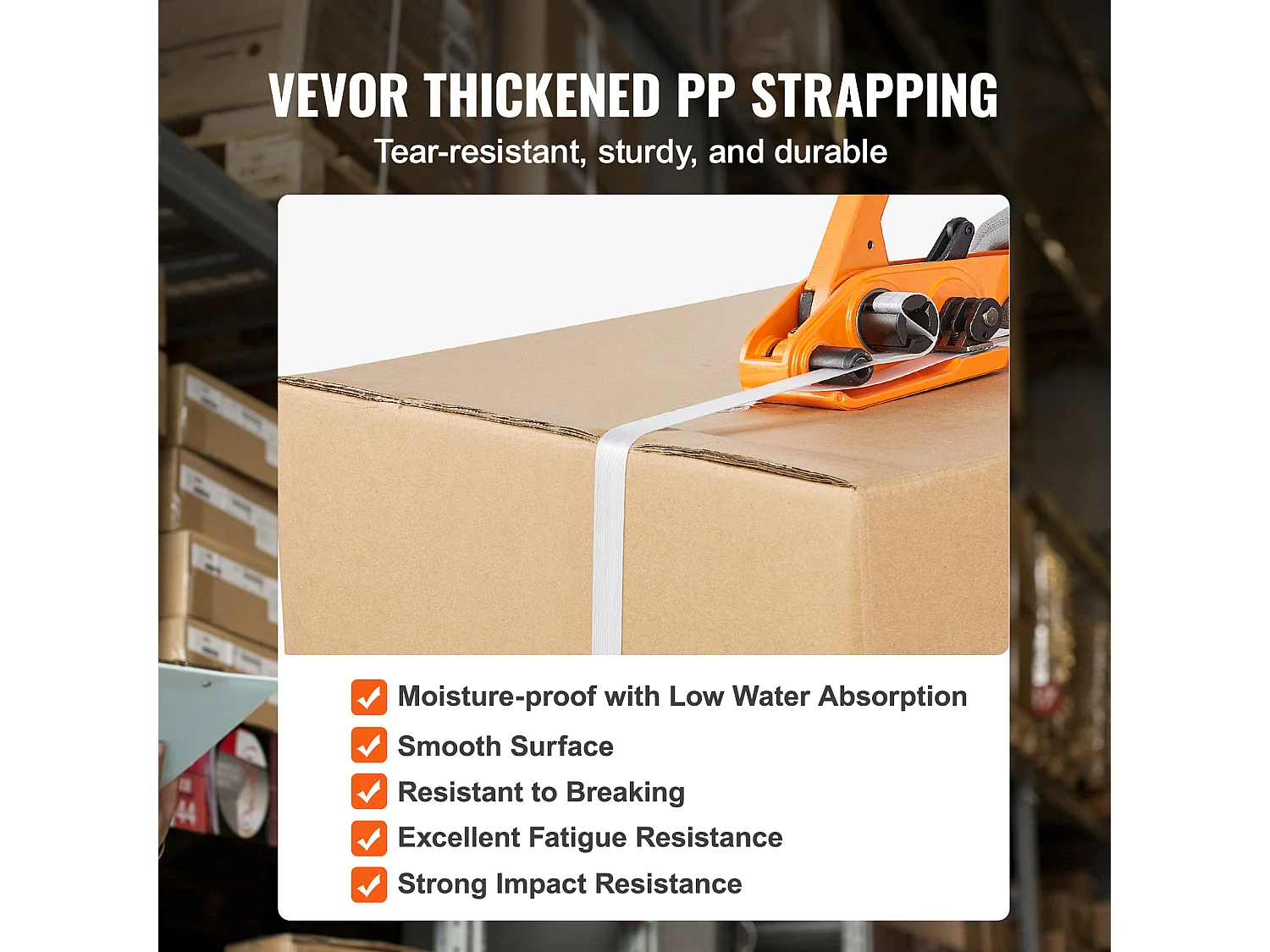 Umreifungsset SucceBuy für Verpackung mit Spanner und Versiegeler, PP-Gurt 1000 m, Umreifungsversiegelungswerkzeug, 1000 metallverbinder