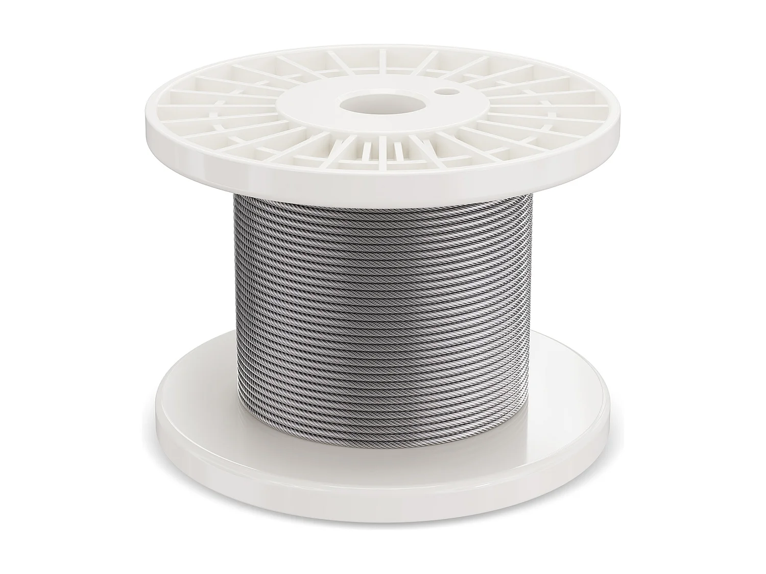 Roestvrijstalen Kabel T304 SucceBuy, Staalkabel 3,18 mm 7x7, Lengte 30,5 m, Leuningkabel