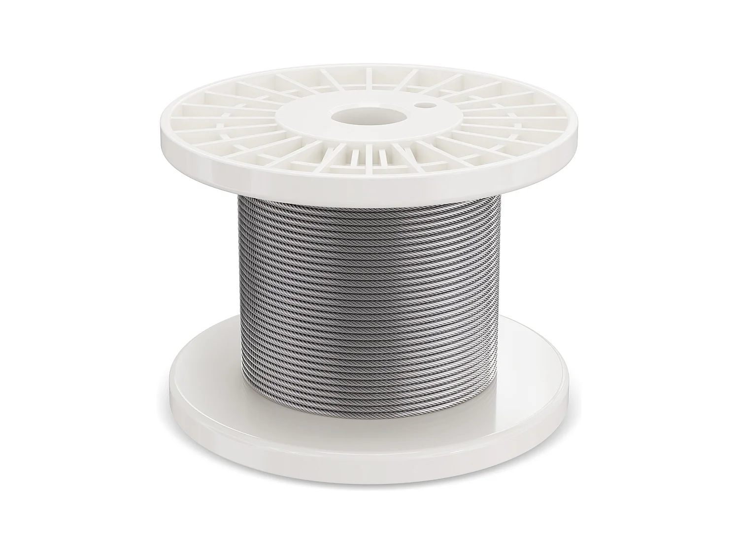 Roestvrijstalen Kabel T304 SucceBuy, Staalkabel 3,18 mm 7x7, Lengte 30,5 m, Leuningkabel