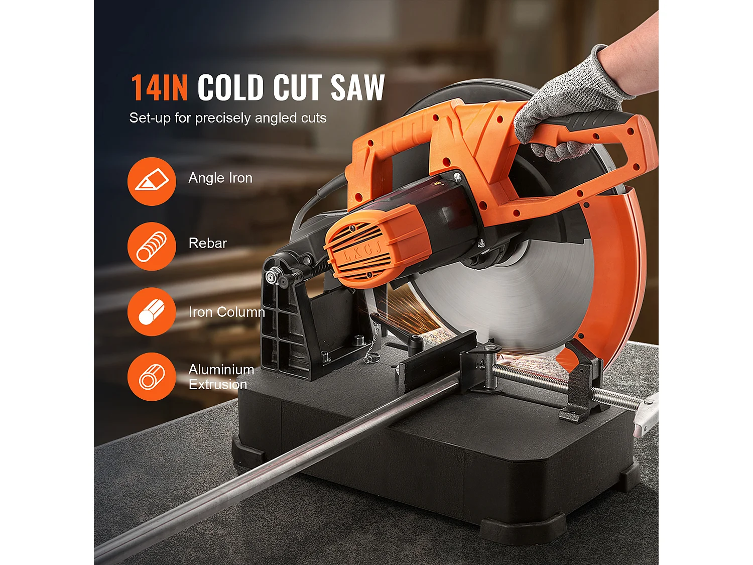 Verstekzaag SucceBuy 35.56 cm Verstekzaag, Hoek van 45° voor het Zagen van Metaal, Gipsplaat Zaag